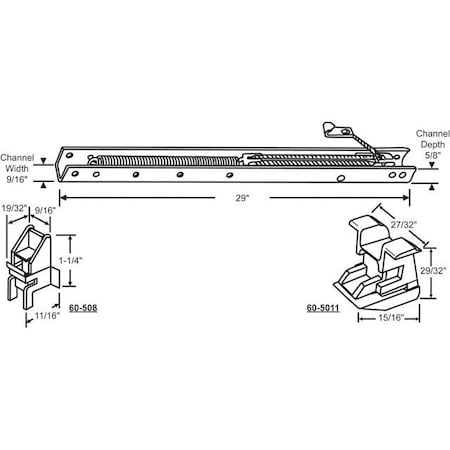 Strybuc 29in Channel Balance With Ends 60-2850-42